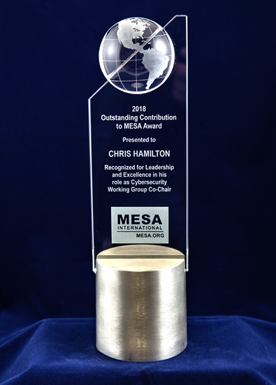 Grantek Cybersecurity Expert Named Winner of the 2018 Outstanding Contribution to MESA