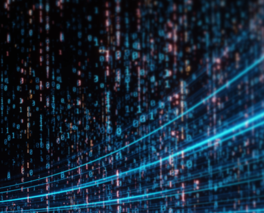 Matrix-like graphic of ones and zeroes